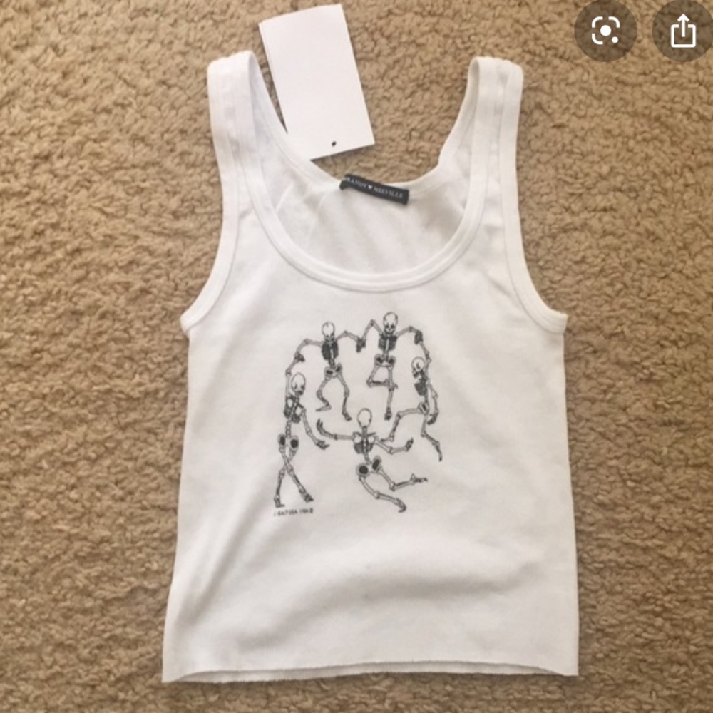 ISO BRANDY MELVILLE SHEENA DANCING SKELETONS TANK